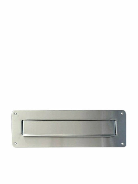 Viometal Θυρίδα Γραμματοκιβωτίου Inox σε Ασημί Χρώμα 38x10cm