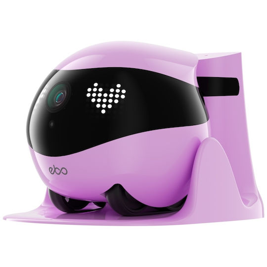 Enabot EBO Air 2 IP Companion Robot Κάμερα Wi-Fi Full HD+ 4MP Μπαταρίας με Αμφίδρομη Επικοινωνία Ροζ