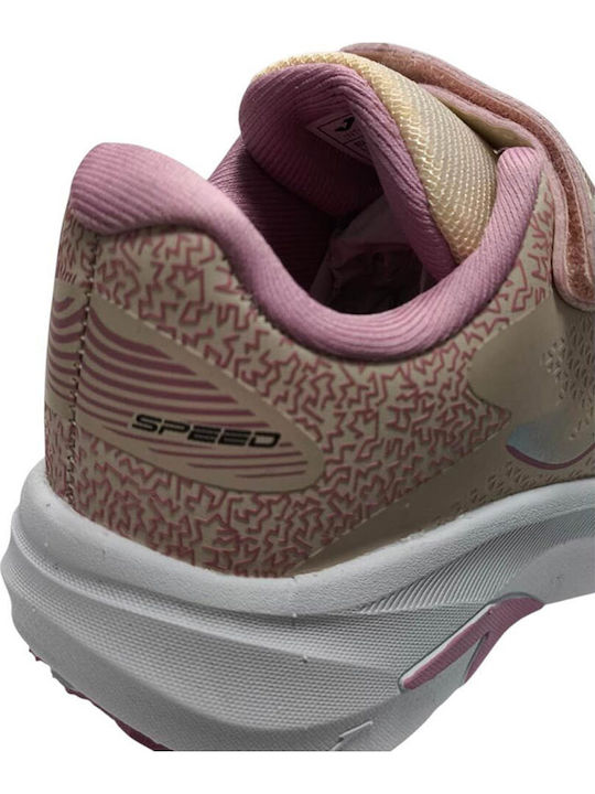 Speed Kids Sports Shoes Running with Hoop & Loop Closure Pink