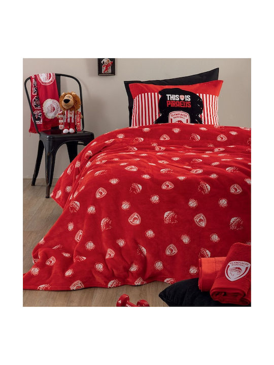 Palamaiki Blanket Fleece Olympiacos Bl 160x220cm