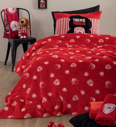 Palamaiki Blanket Fleece Olympiacos Bl 160x220cm