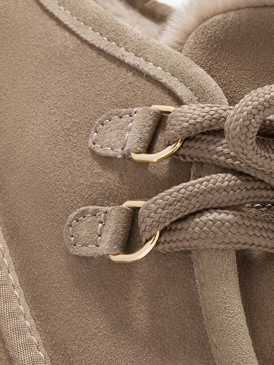 Flach Leder Mules in Braun Farbe