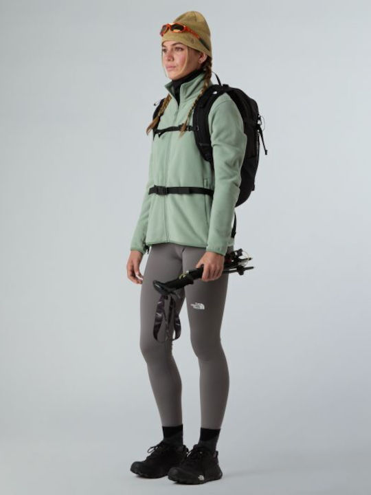 100 Glacier Full Women's Cardigan with Zipper Slate Moss