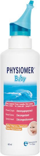 Physiomer Hygiene Active Prevention Baby Υπέρτονο Υπέρτονο Ρινικό Σπρέι με Θαλασσινό Νερό για Βρέφη και Παιδιά 60ml