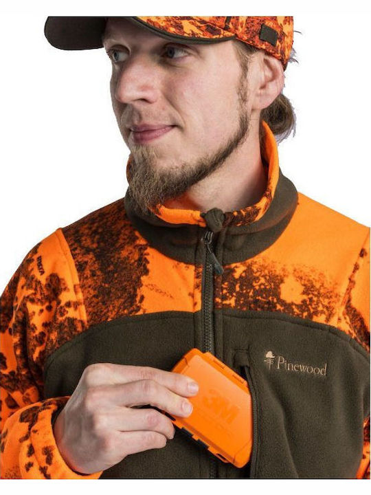 Pinewood Oviken Hunting Cardigan Fleece Orange