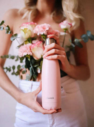 Qwetch Sticlă Termos Oțel inoxidabil Fără BPA 1lt Pink