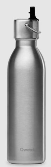 Qwetch Sticlă Termos Oțel Inoxidabil Fără BPA 600ml Argintiu
