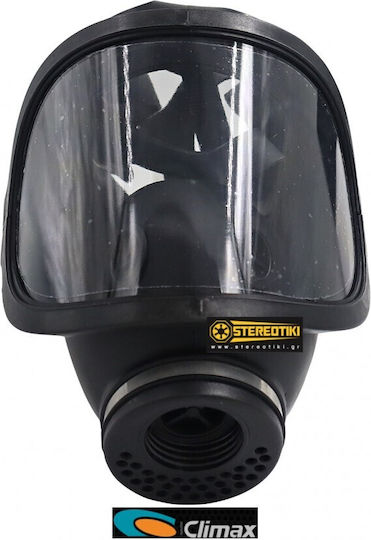 Climax 731c Mască De Protecție Integrală Pentru Gaze Compatibilă Cu Filtre 725 Sau Orice Filtru Cu Filet Conform EN-148/1 Complet Neagră