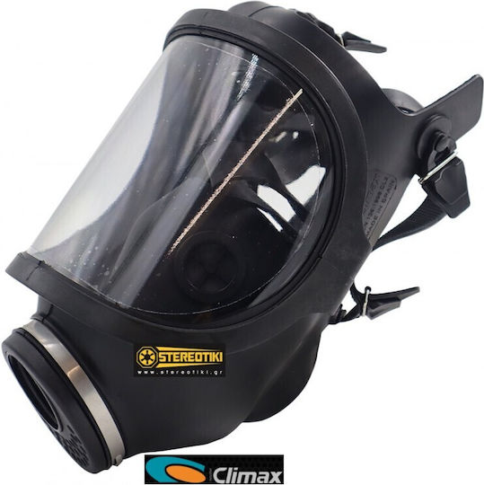 Climax 731c Mască De Protecție Integrală Pentru Gaze Compatibilă Cu Filtre 725 Sau Orice Filtru Cu Filet Conform EN-148/1 Complet Neagră