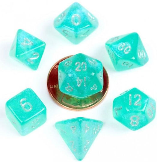 Fanroll 7 Mini Würfel Set Türkis