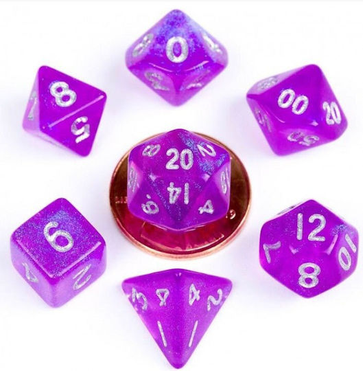Fanroll 7 Mini Dice Set Stardust Purple