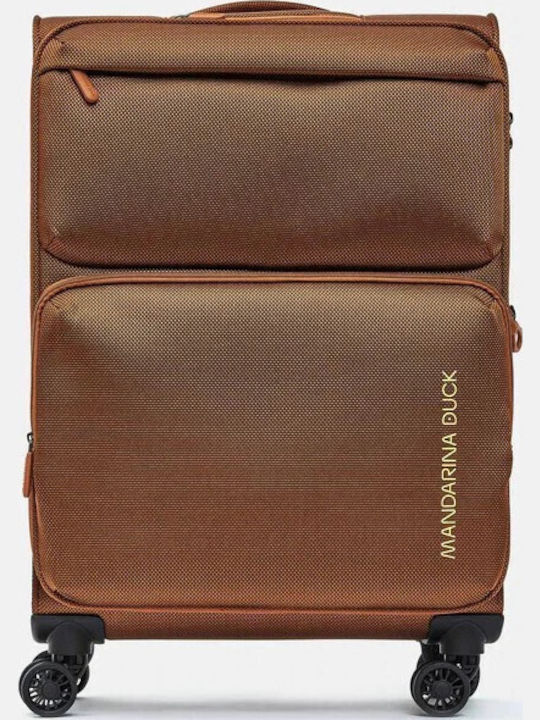Mandarina Duck Zephyr Μεσαία Βαλίτσα Ταξιδίου Υφασμάτινη Κεραμιδί με 4 Ρόδες Ύψους 67εκ.