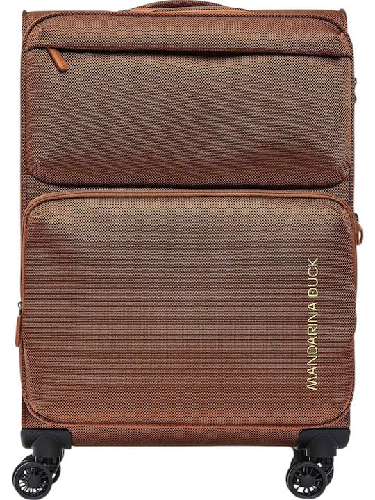 Mandarina Duck Zephyr Μεσαία Βαλίτσα Ταξιδίου Υφασμάτινη Κεραμιδί με 4 Ρόδες Ύψους 67εκ.