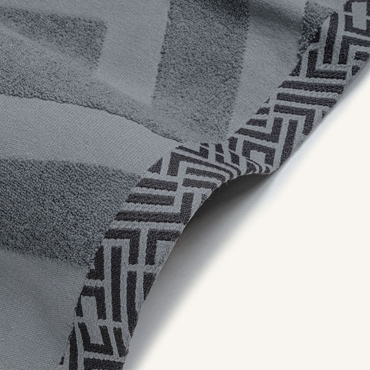 Feel & Touch Beach Towel Cotton Gray 190x90cm.