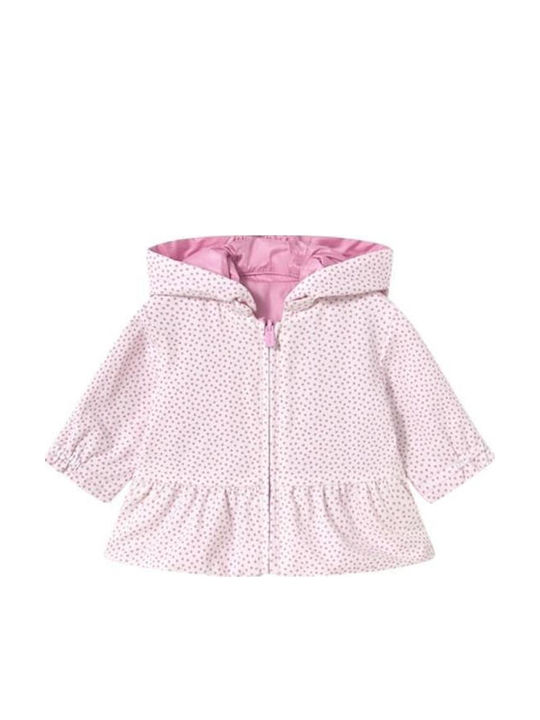 Kids' Casual Jacket Windproof Double Sided with Hood Pink