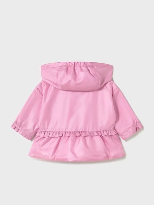Kids' Casual Jacket Windproof Double Sided with Hood Pink