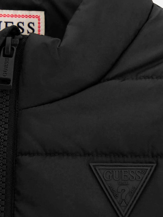Kids' Quilted Jacket Sleeveless Black