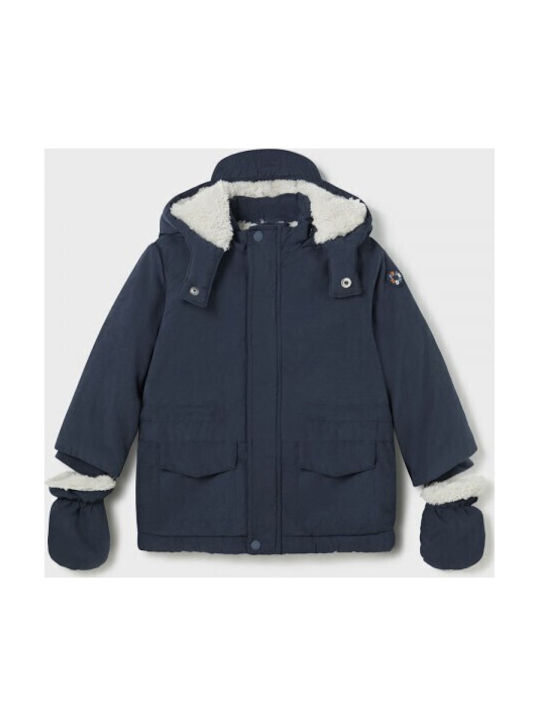 Kids' Parka with Hood Navy Blue