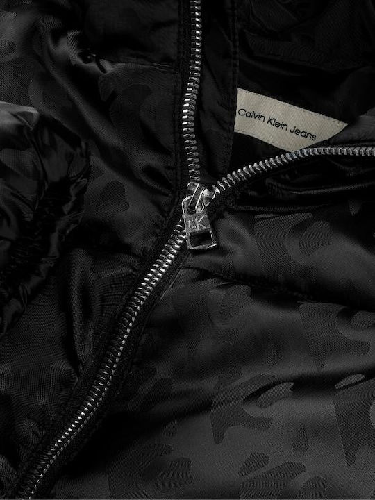 Kinder Steppjacke mit Kapuze Black