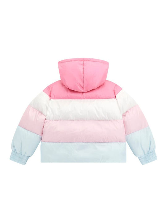 Down Jacket Kids Casual Coat with Hood Pink