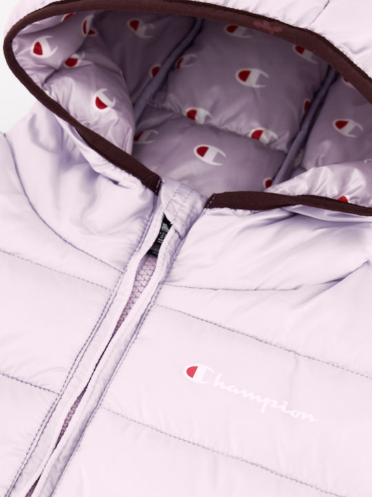 Kinder Freizeitjacke mit Kapuze Lila