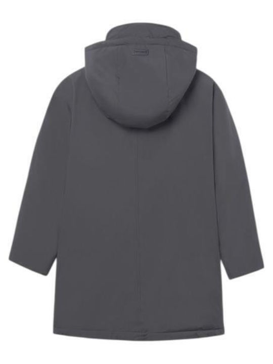Kids' Parka with Hood Dark Grey