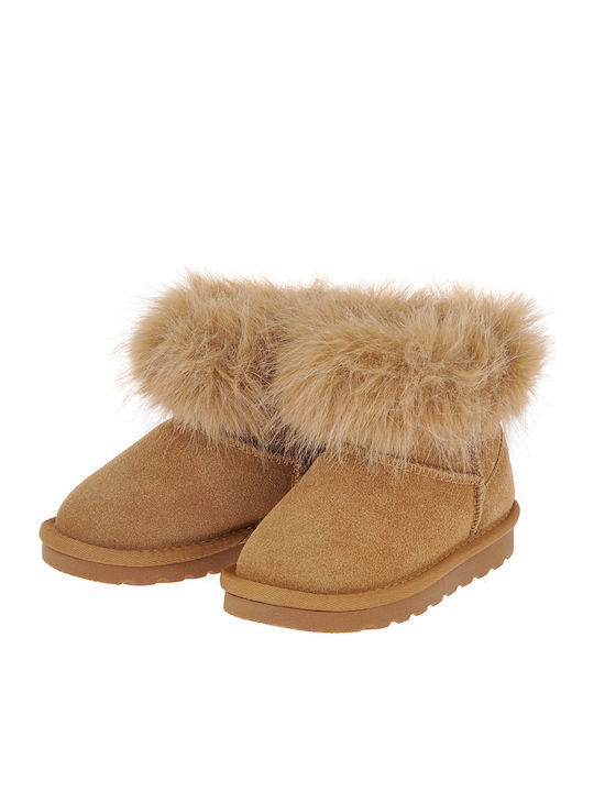 Wildleder Kinderstiefel Tabac Braun
