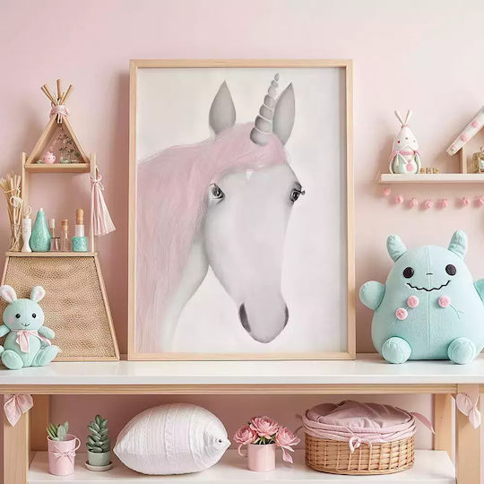 Kids Framed Wall Painting Unicorn 21x30cm