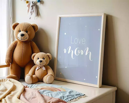 Kids Framed Plastic Wall Painting Loving Mom 21x30cm
