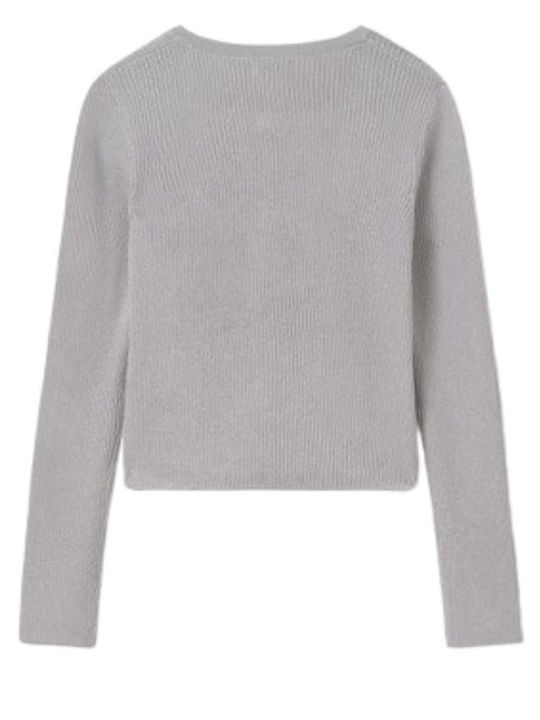 Kids Cardigan Knitted Silver