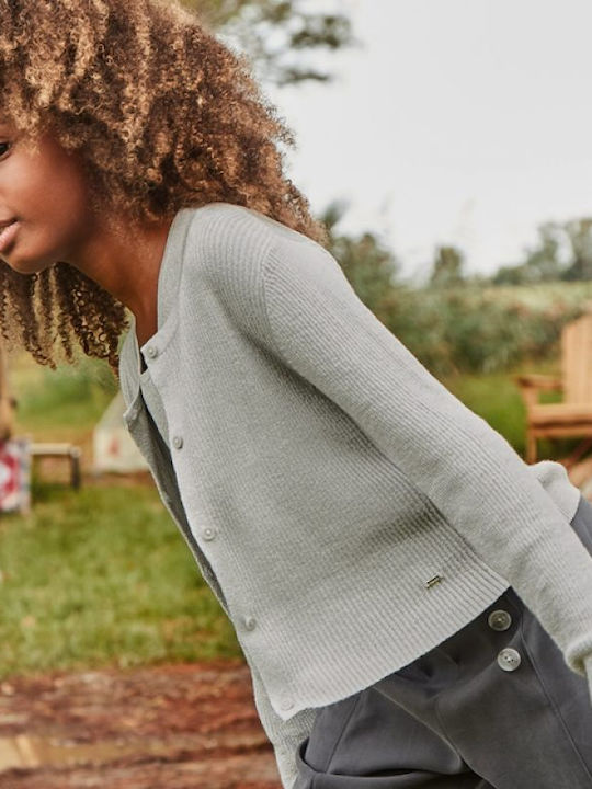 Kids Cardigan Knitted Silver