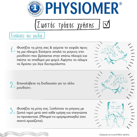 Physiomer Normal Jet Nasenspray mit Meerwasser für die ganze Familie 135ml