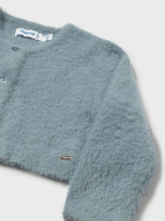 Kinderstrickjacke Pelz Hellblau