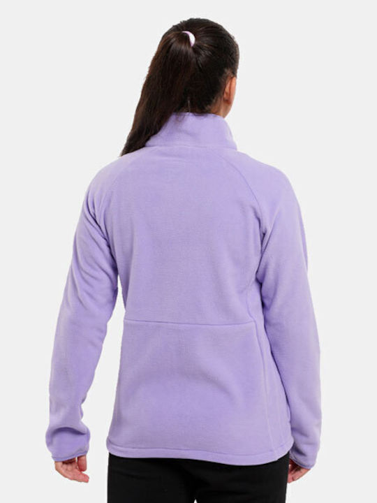 Kids Cardigan Fleece Purple Fast Trek