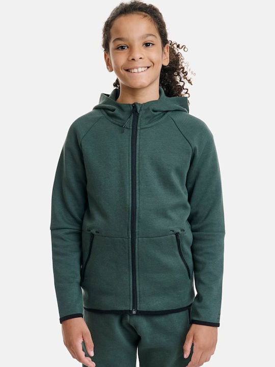 Cardigan pentru copii cu Glugă Verde Toddy