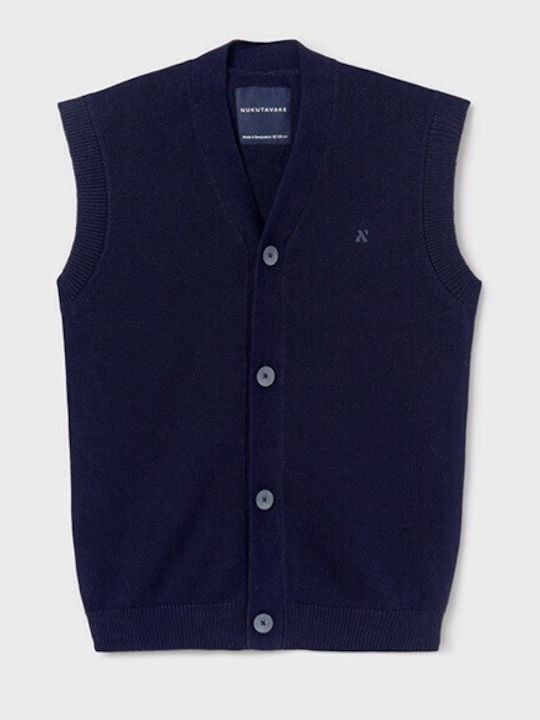 Kids Vest Cotton Navy Blue