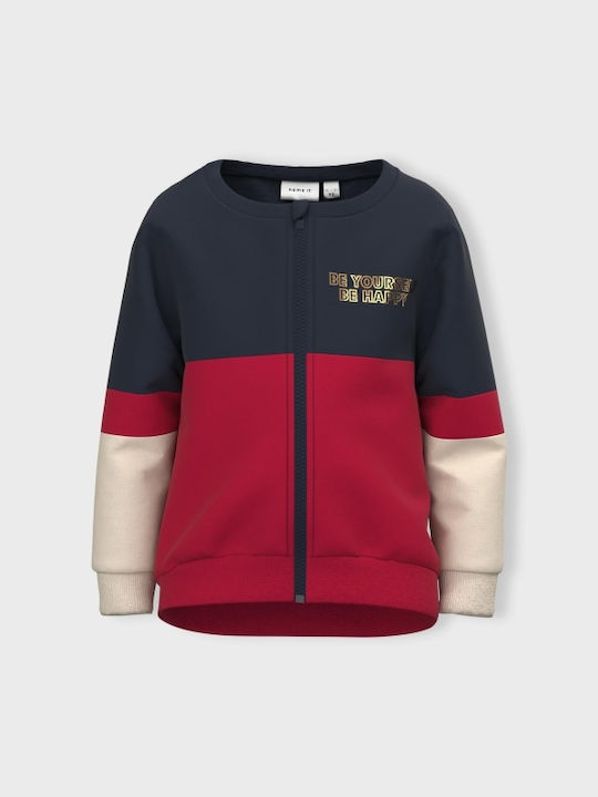 Kids Sweatshirt Cardigan with Hood Dark Sapphire