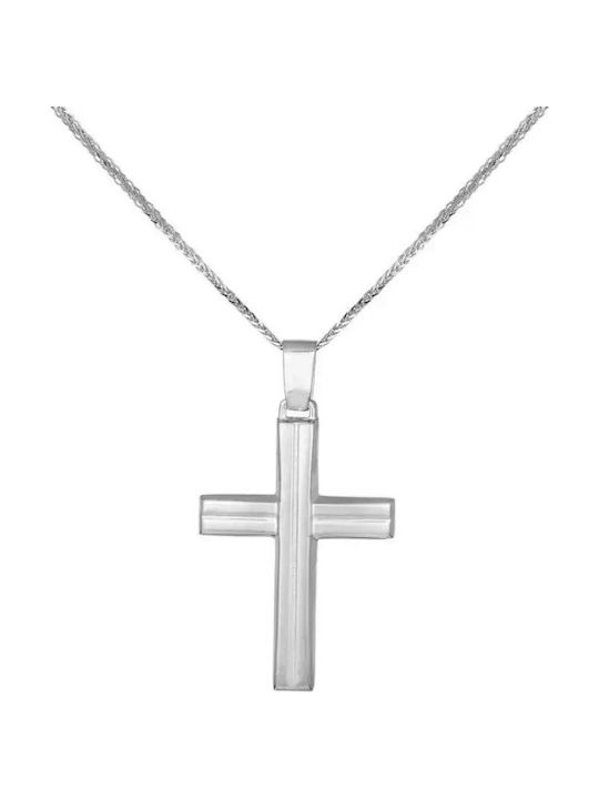 White Gold Cross 14K