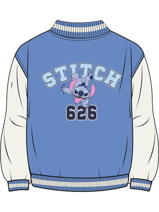 Kinder-Sweatshirt Strickjacke Blau Disney Stitch