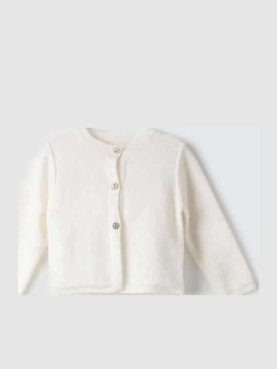 Kids Cardigan Cotton White
