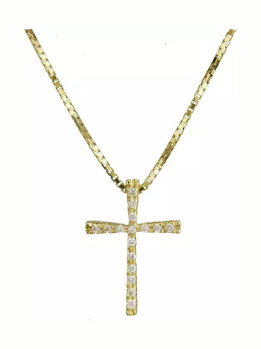 Women's Gold Cross 18K with Chain