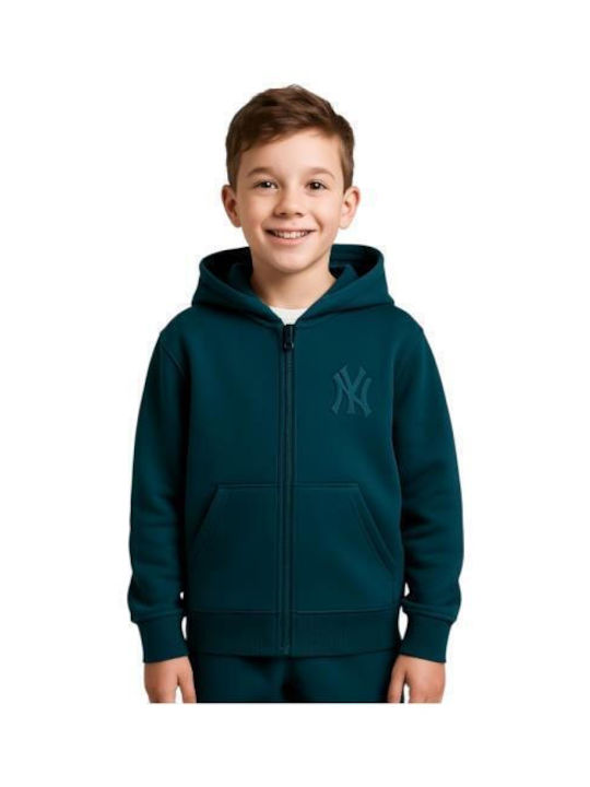 Kids Sweatshirt Cardigan Petrol