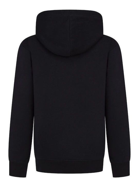 Kids Sweatshirt with Hood and Pockets Black