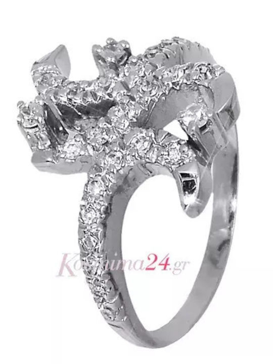 Damentagring Weißgold 14K