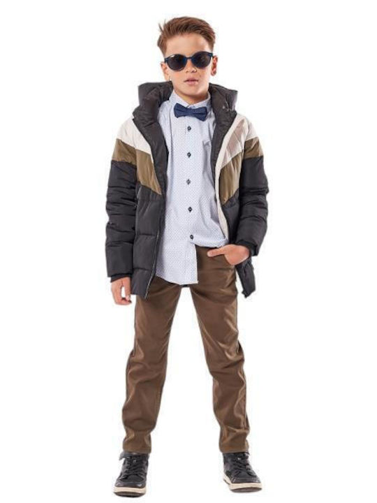 Kids' Casual Jacket Long with Hood Multicolour
