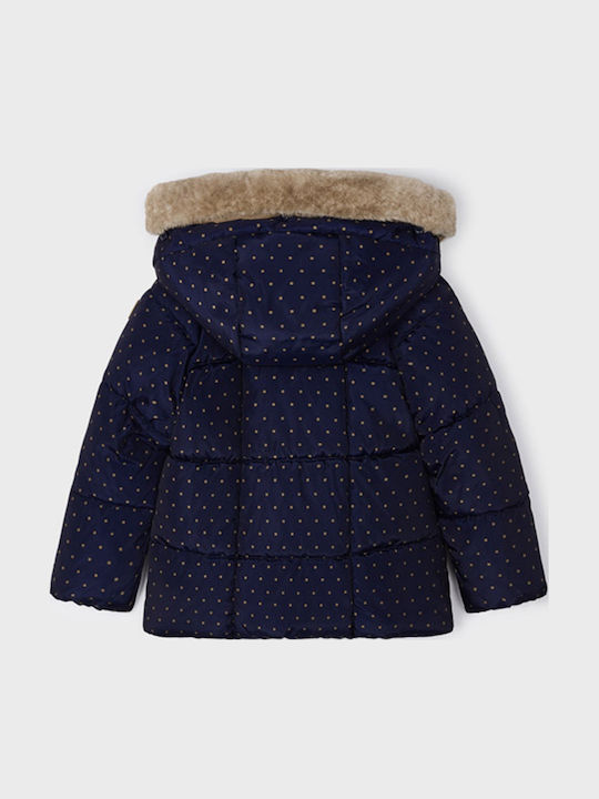 Kinder Freizeitjacke Kurz mit Kapuze Marineblau