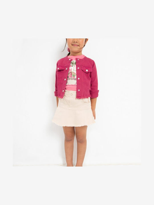 Ecofriends Kids Casual Short Fuchsia Jacket