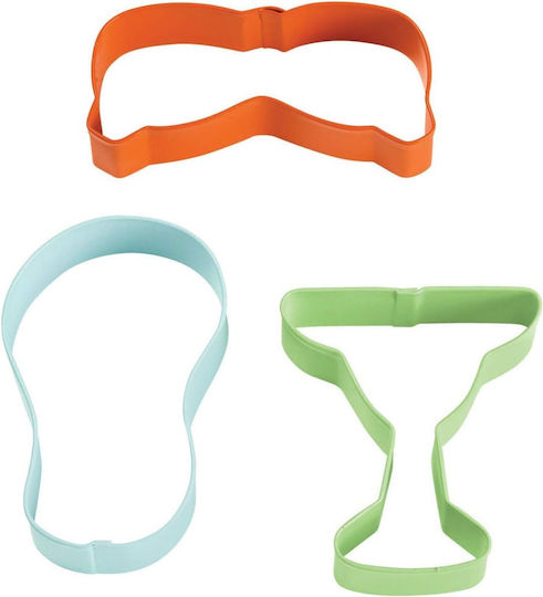 Metallic Cookie Cutter Wilton Glasses Sunglasses Sandal Set 3 Pieces 018.80.030