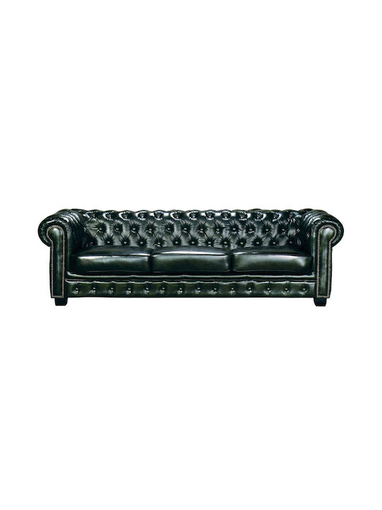 Four Seater Couch Antique Green 241x92x74 cm