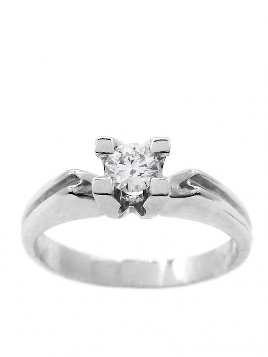 Val'oro Единичен камък от Бяло злато 18K с Диамант